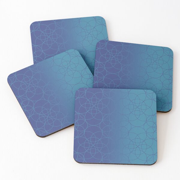 Item preview, repeating geometry with blue background designed and sold by ThomasLipkoArt.