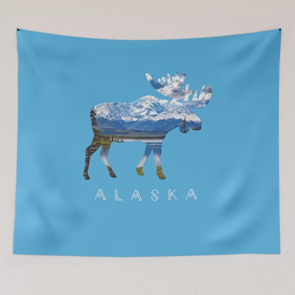 Item preview, Alaskan Moose with Lake & Mountain - Souvenir  designed and sold by TawanPK.
