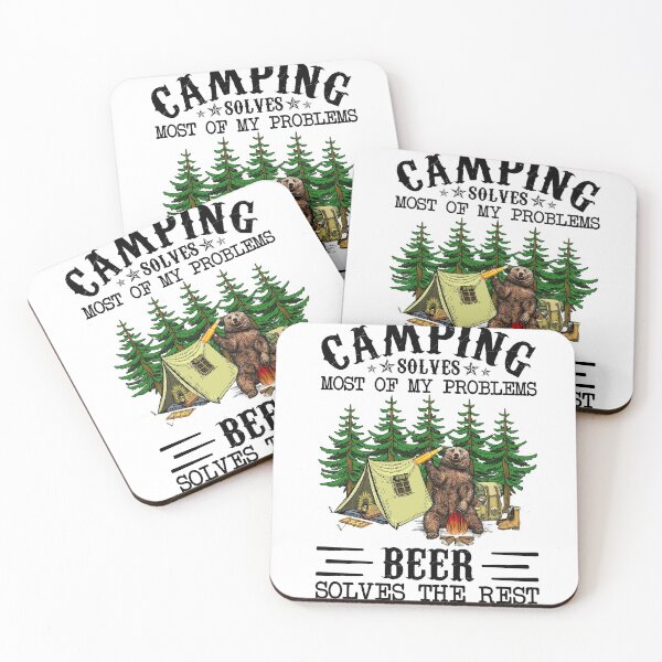 Item preview, Camping Solves Most Of My Problems Beer Solves The Bear  designed and sold by jasminego7.