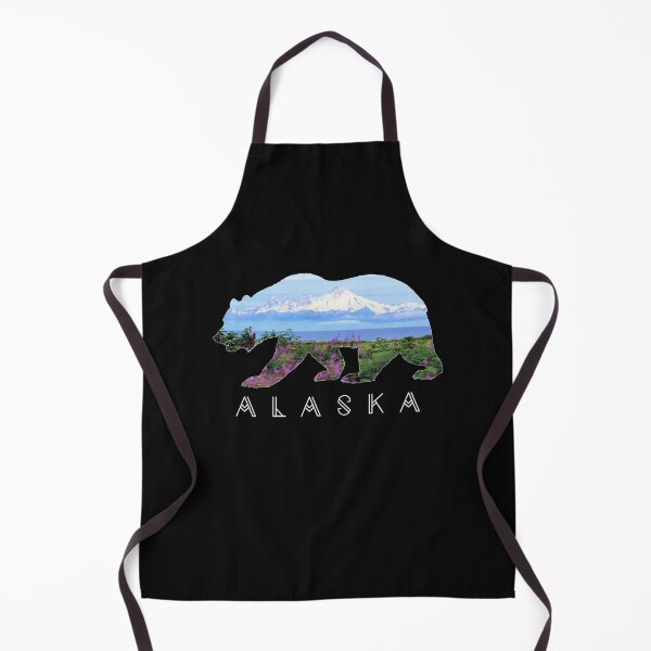 Item preview, Alaskan Bear with Wildflowers & Mountain Snow  designed and sold by TawanPK.