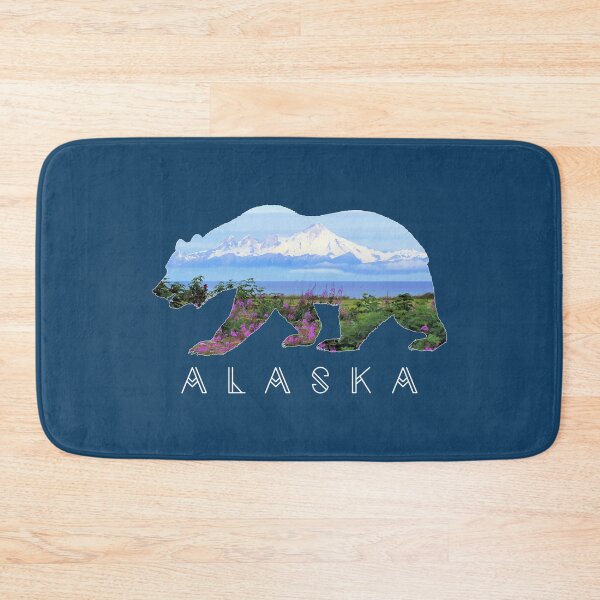 Item preview, Alaskan Bear with Wildflowers & Mountain Snow  designed and sold by TawanPK.