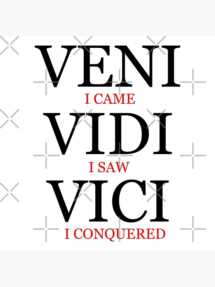 Veni Vidi Vici Art Board Print for Sale by ojasha