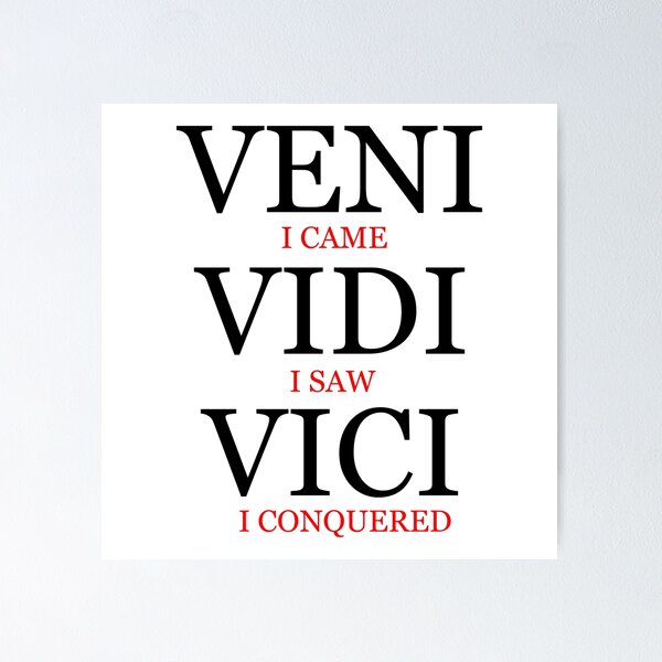 Veni Vidi Vici Posters - CafePress