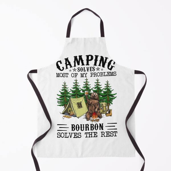 Item preview, Camping Solves Most Of My Problems Bourbon Solves The Rest Bear Camping designed and sold by jasminego7.