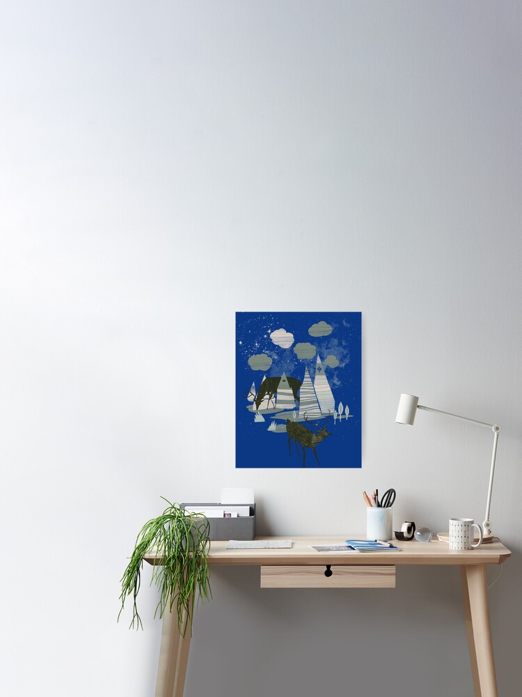 Poster, magic mountains designed and sold by frederic levy-hadida