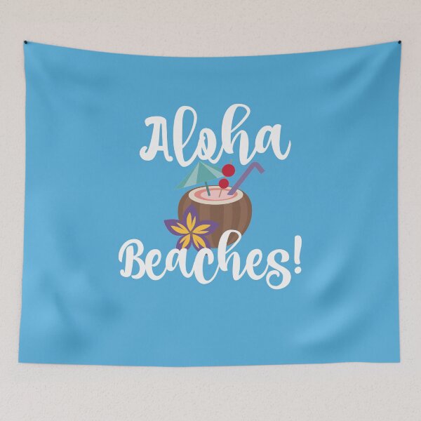 Item preview, Aloha Beaches Funny Beach Coconut Umbrella Drink  designed and sold by TawanPK.