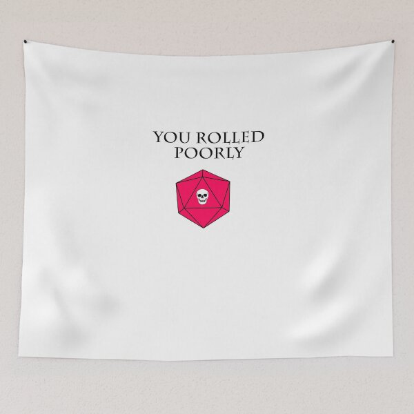 Item preview, You rolled poorly DND RPG D20 Dice Die  designed and sold by KolversStudios.