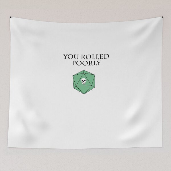 Item preview, You rolled poorly DND D&D RPG D20 Dice Die designed and sold by KolversStudios.