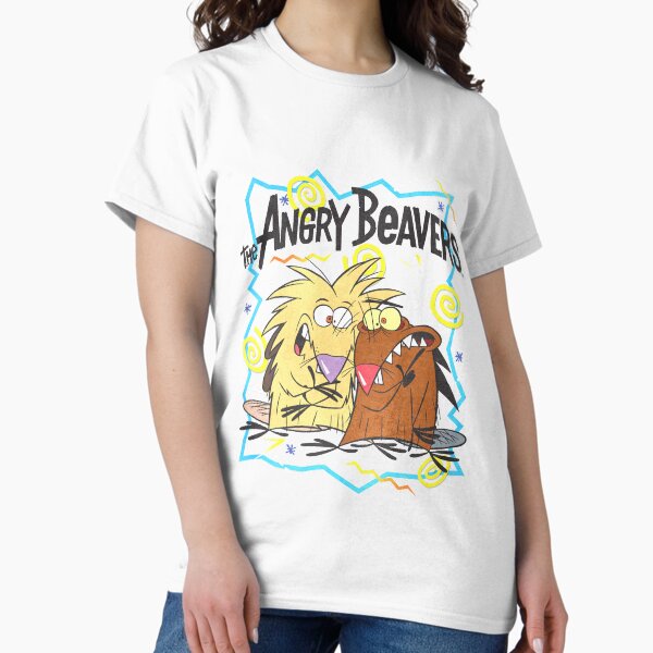 Vista previa del artículo con la obra «Personajes de Angry Beavers y gráficos de los años 90», diseñado y vendido por TawanPK.