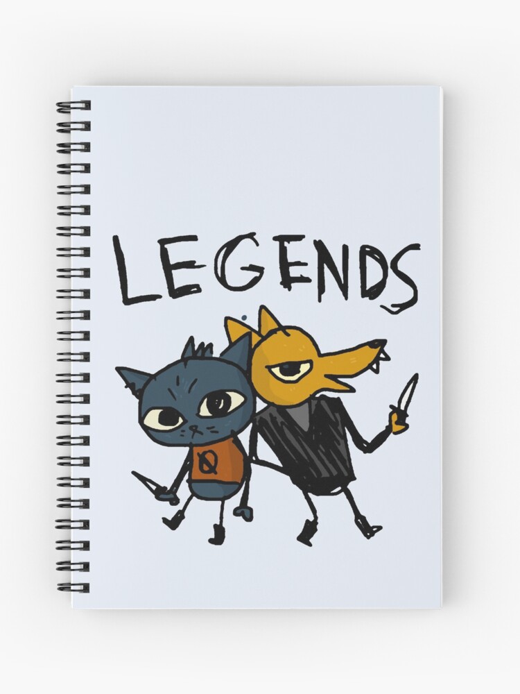 night in the woods maes drawing legends gregg  Spiral Notebook for Sale by  leah - phrogfaery<3