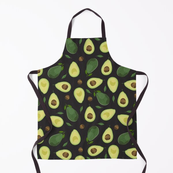 Item preview, Avocado Lady Watercolor Pattern - Black backgroud designed and sold by Schuva.