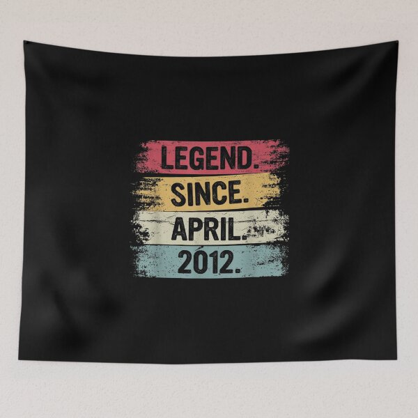 Item preview, Vintage Legend Since April 2012 Retro 9 Years Old Distressed Birthday designed and sold by Mohammed Butler.