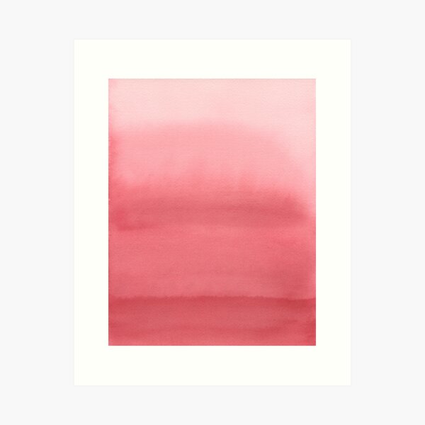 Shades of Red 1, Color Field Watercolor Art Art Print