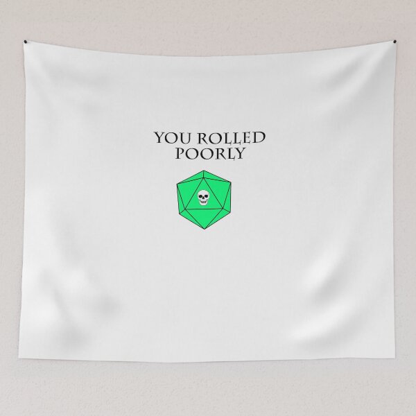 Item preview, You rolled poorly DND RPG D20 Dice Die Emerald Green designed and sold by KolversStudios.