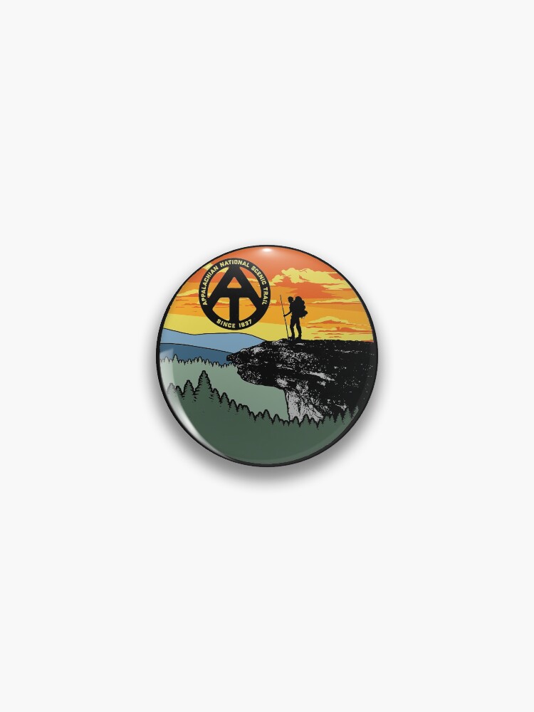 Appalachian Trail Hiker McAfee's Knob Pin for Sale by TawanPK