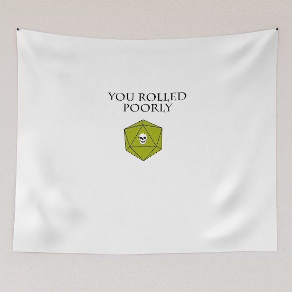 Item preview, You rolled poorly DND RPG D20 Dice Die Camo Green designed and sold by KolversStudios.