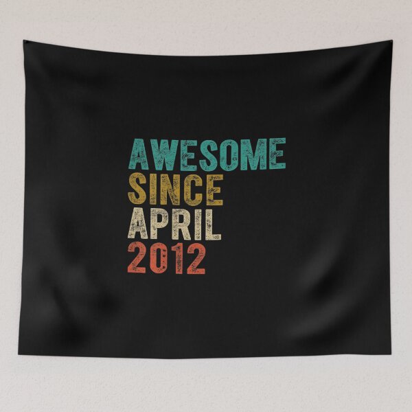Item preview, Awesome Since April 2012 Birthday 9 Years Old Vintage Retro designed and sold by Mohammed Butler.