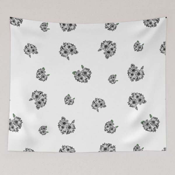 Item preview, Black And White Jacquard Floral Sticker Pack designed and sold by Designs By YL.