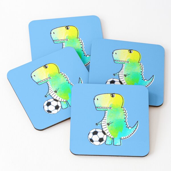 Item preview, Cute Dinosaur Loves Soccer Watercolor designed and sold by Almdrs.