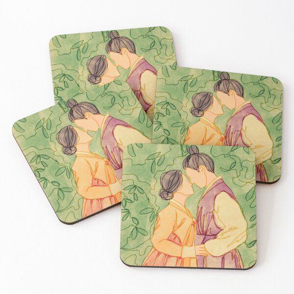 Item preview, Korean hanbok couple in the garden designed and sold by liajung.