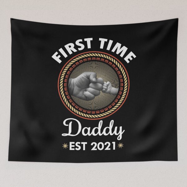 Item preview, First Time Daddy EST 2021 Funny Family Promoted To Dad Fathers Day Gift designed and sold by Md. Manjur Ahamed.