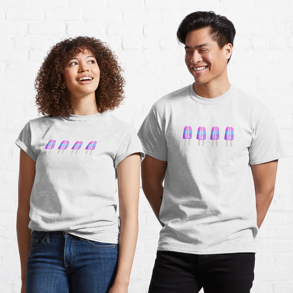 Pink Blue Purple Popsicles Classic T-Shirt