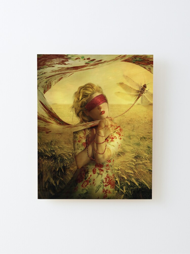 Alternate view of Lady With Dragonfly Mounted Print