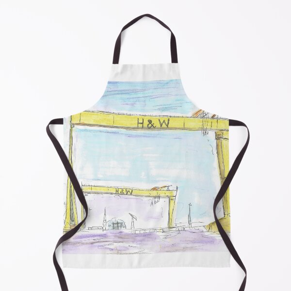 Item preview, Squiggly sketch of the Harland and Wolff cranes, Belfast. designed and sold by DebTheZeb.
