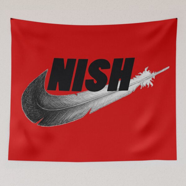 Item preview, Red Nish Shwoosh Logo designed and sold by Shibastik.