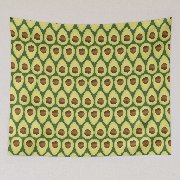 Item preview, Avocado Lady Watercolor Pattern - Green backgroud designed and sold by Schuva.