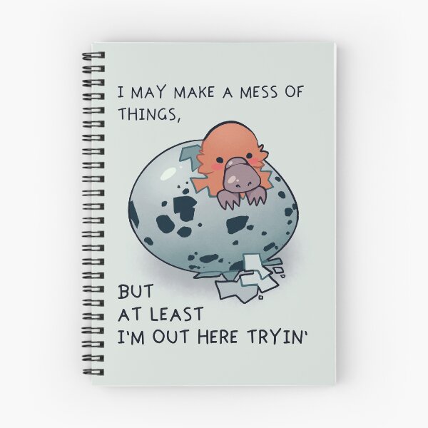 Item preview, "At Least I'm Out Here Tryin'" Baby Platypus Puggle designed and sold by thelatestkate.