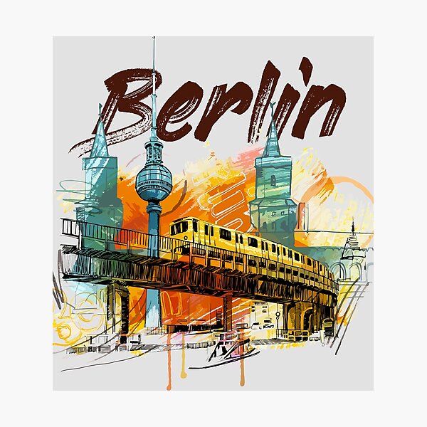 Berlin Landmarks U-Bahn Subway  Photographic Print