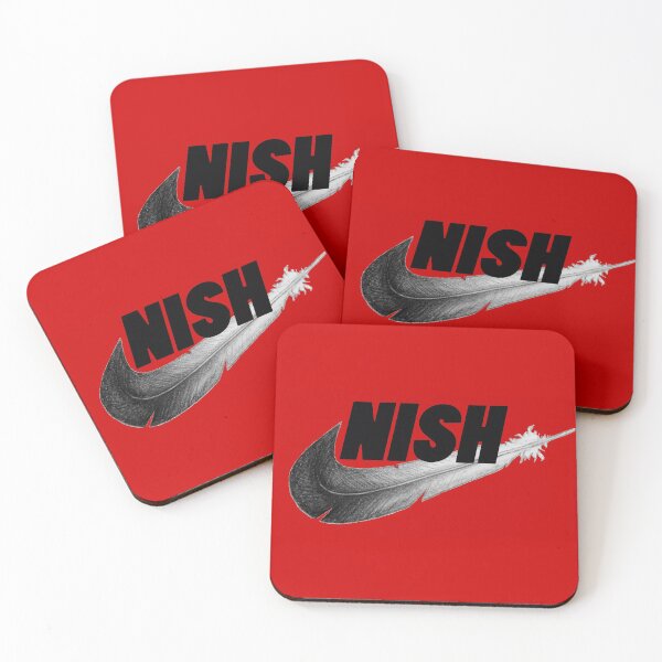 Item preview, Red Nish Shwoosh Logo designed and sold by Shibastik.