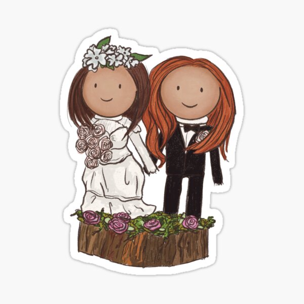 Wayhaught cake topper Sticker