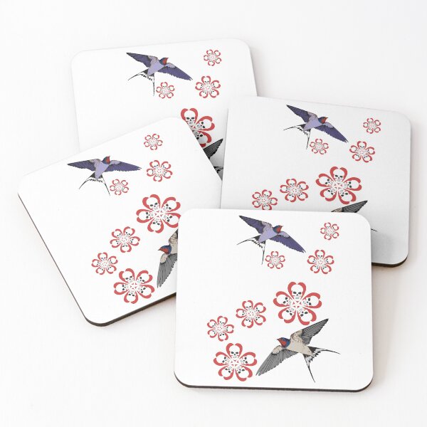 Item preview, SKULL BLOSSOMS AND SWALLOWS designed and sold by kellymavis.