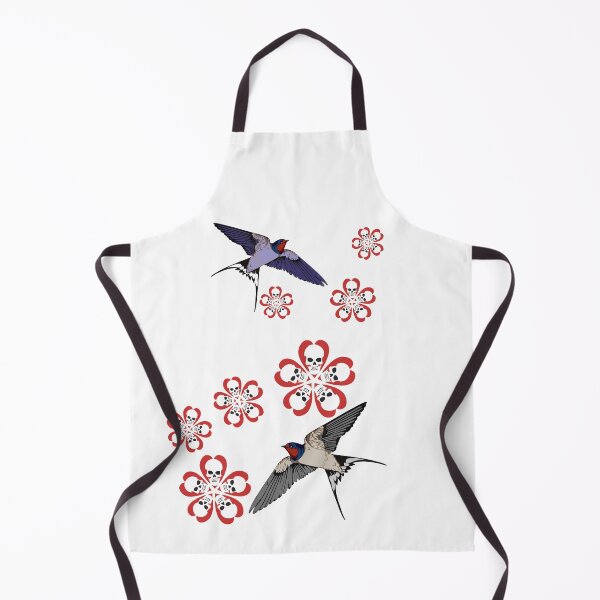 Item preview, SKULL BLOSSOMS AND SWALLOWS designed and sold by kellymavis.