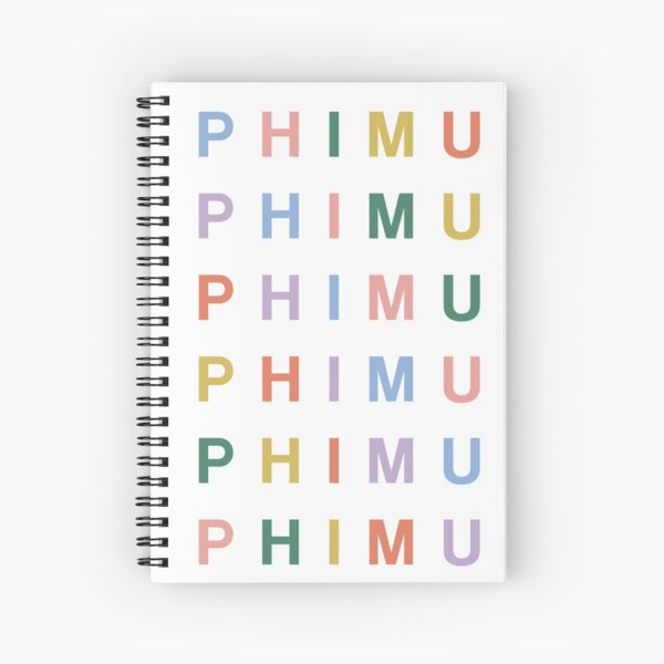 Phi Mu Notepad Bright Letters 