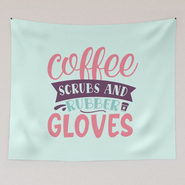 Item preview, Coffee Scrubs and Rubber Gloves designed and sold by DocTeen.