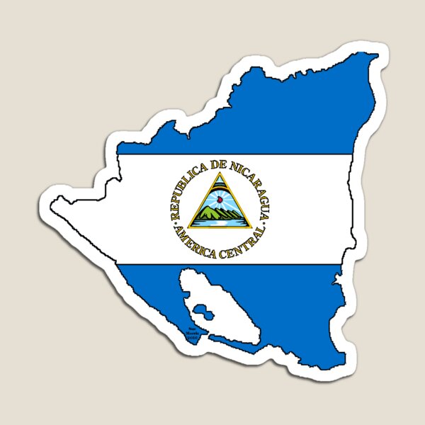 Artikel-Vorschau von Nicaragua-Karte mit nicaraguanischer Flagge, designt und verkauft von Havocgirl.