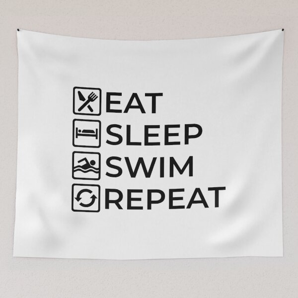 Item preview, EAT - SLEEP - SWIM - REPEAT designed and sold by Swimerch.