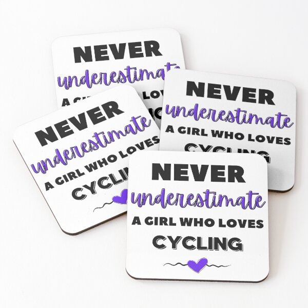 Item preview, Never underestimate a girl who loves cycling designed and sold by TheGreenGoat.