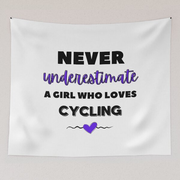 Item preview, Never underestimate a girl who loves cycling designed and sold by TheGreenGoat.