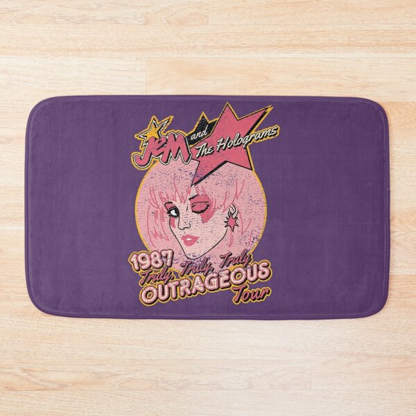 Disover Jem and The Holograms Tour- Distressed | Bath Mat