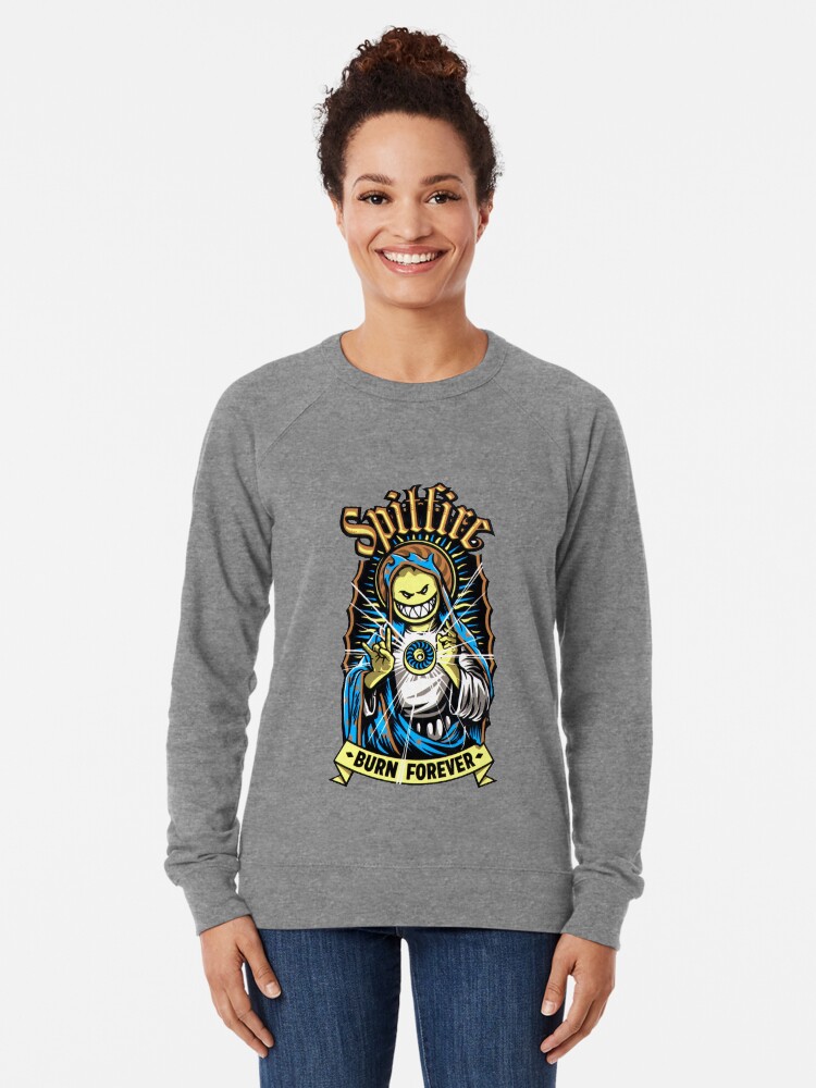Spitfire Burn Forever Lightweight Sweatshirt By Gknation Redbubble