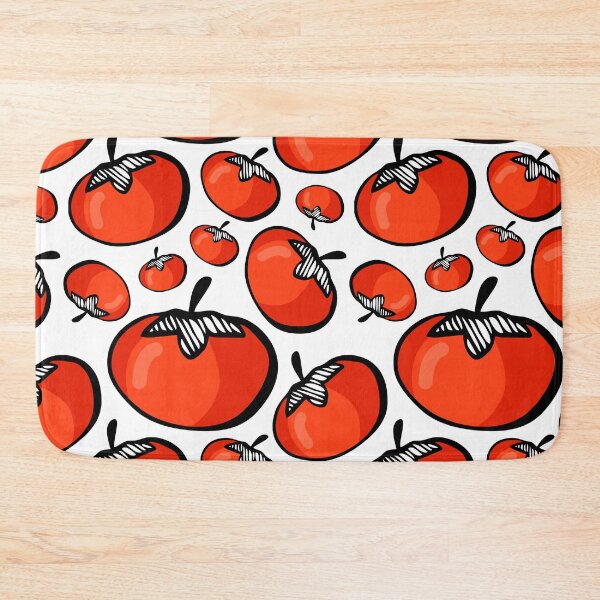 Artikelvorschau, Kritzeln Sie rotes Tomatenmuster. Gemüsehintergrund der Karikatur zum Kochen, zur Küche, zum Garten entworfen und verkauft von parkinsmack.