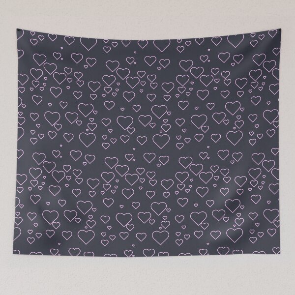 Item preview, Pink Hearts with Gray Background designed and sold by RioCariocaClub.