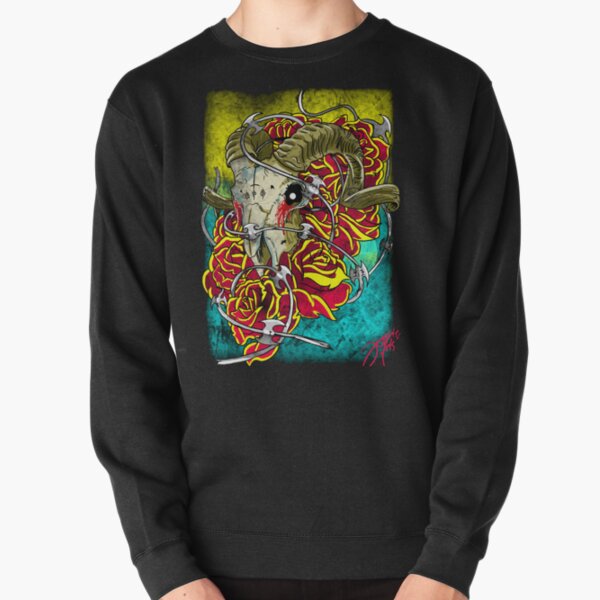 ram skull Pullover Sweatshirt