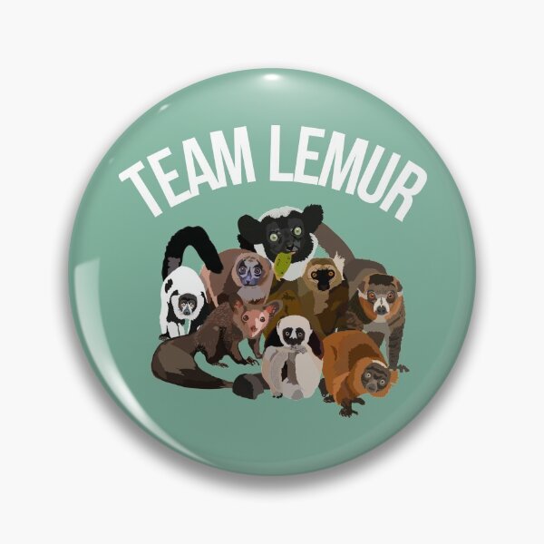 Item preview, Team Lemur, Team Lemur Illustration – Fun Wildlife Art for Lemur Lovers and Conservation Fans designed and sold by PrettylittlepastelUk.