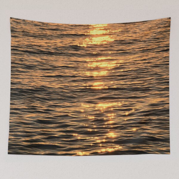 Item preview, Beautiful Reflection of Sunlight in Sea at Sunset in Golden Color designed and sold by ALEX PHOTO DREAMS.