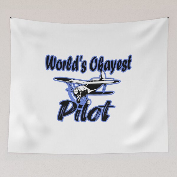 Item preview,  Fuuny Aviation World's Okayest Pilot gift idea for lovers job pilot,flying,aviation,aircraft designed and sold by Mac Store.